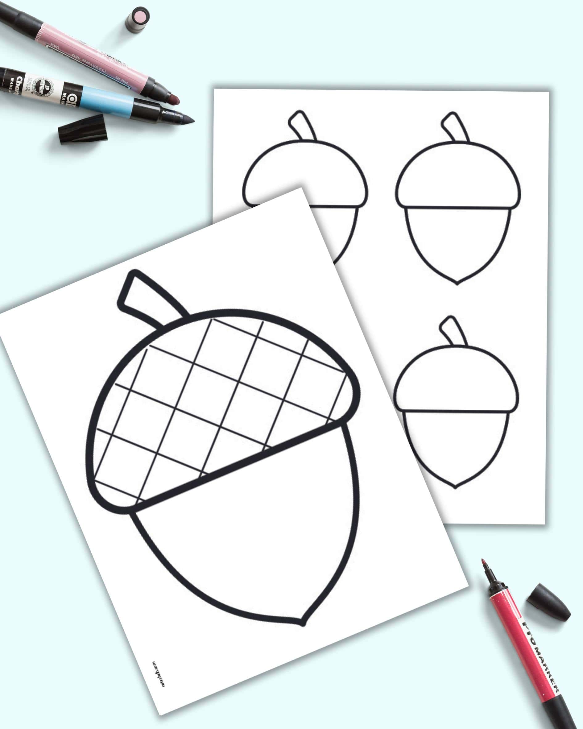 Free printable acorn templates