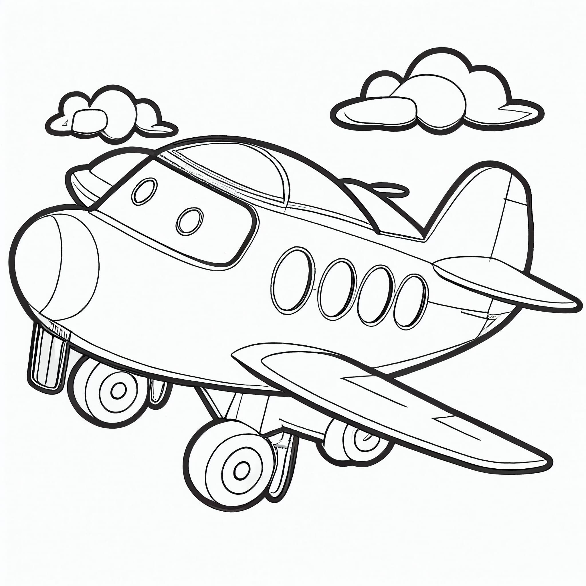 Airplane coloring pages free printable images