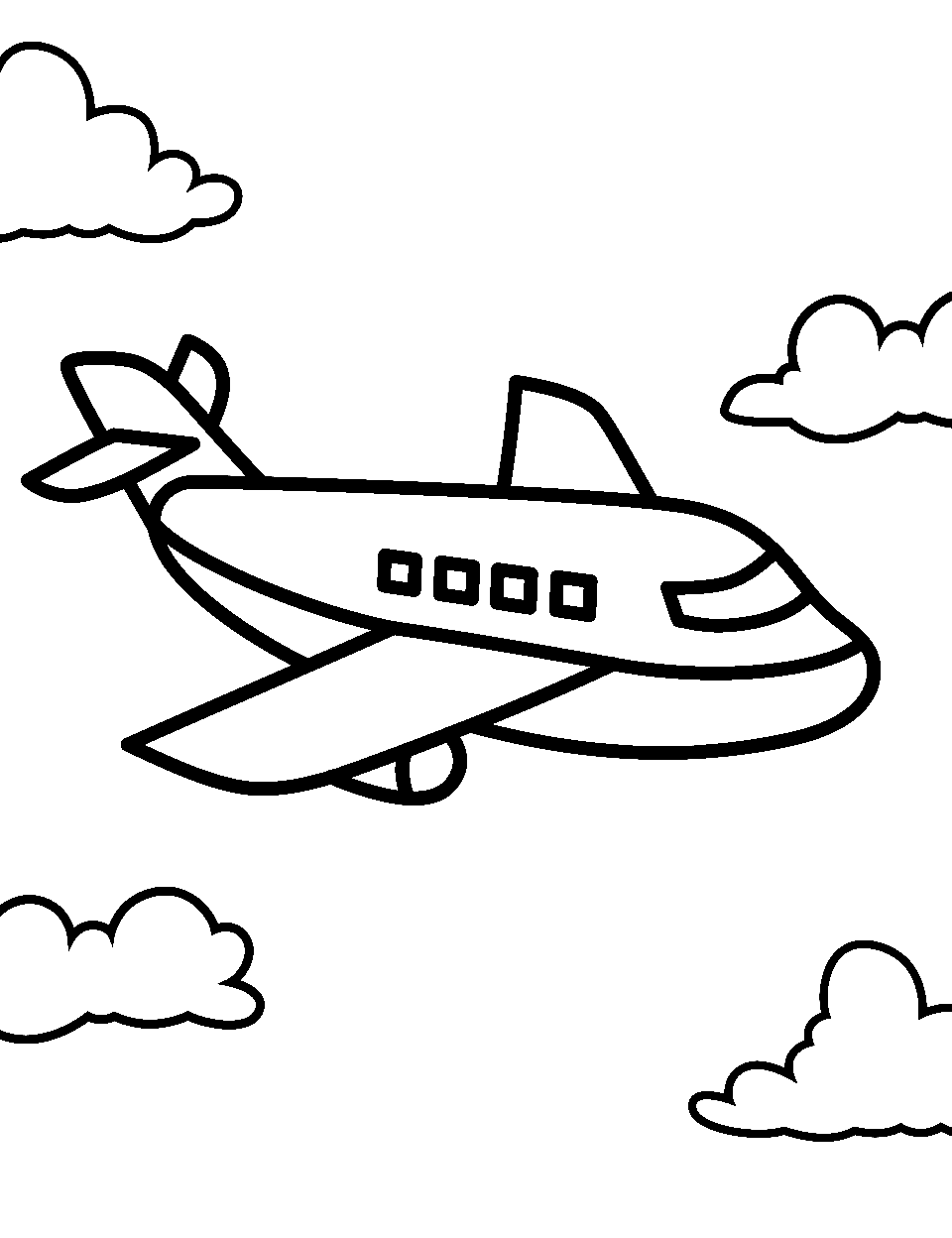 Airplane coloring pages free printable sheets