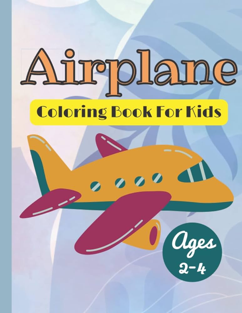 Airplane coloring book for kids ages