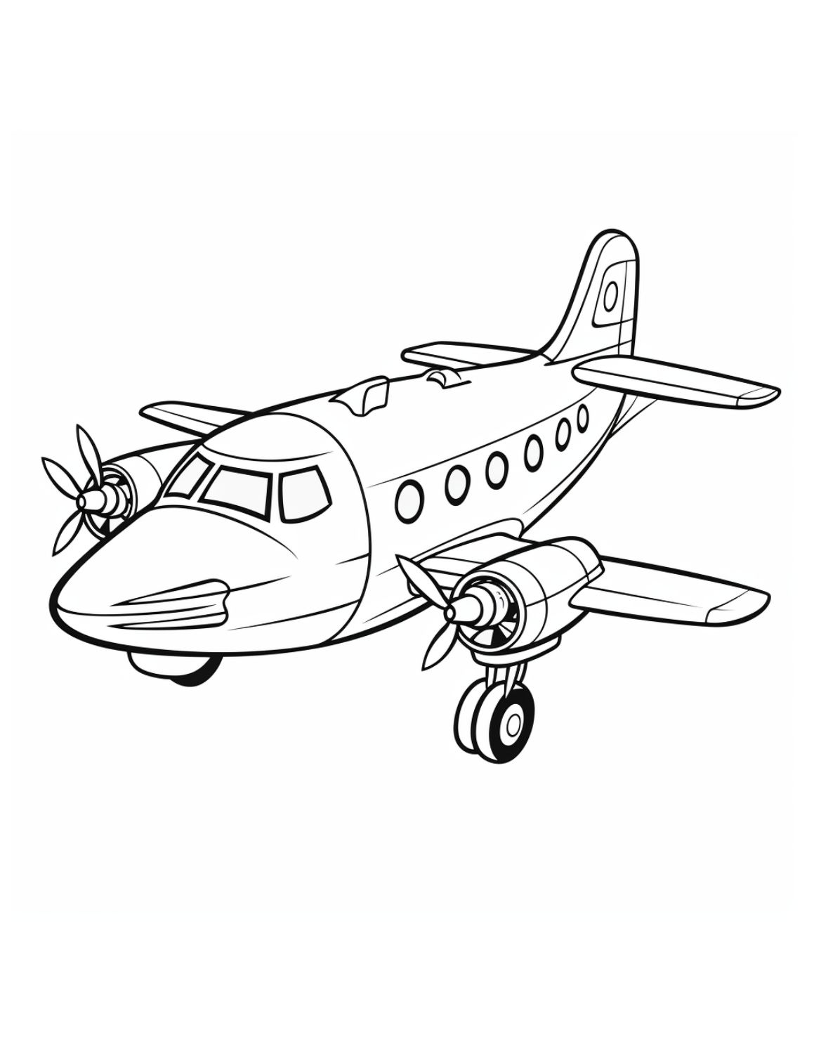 Airplane coloring pages