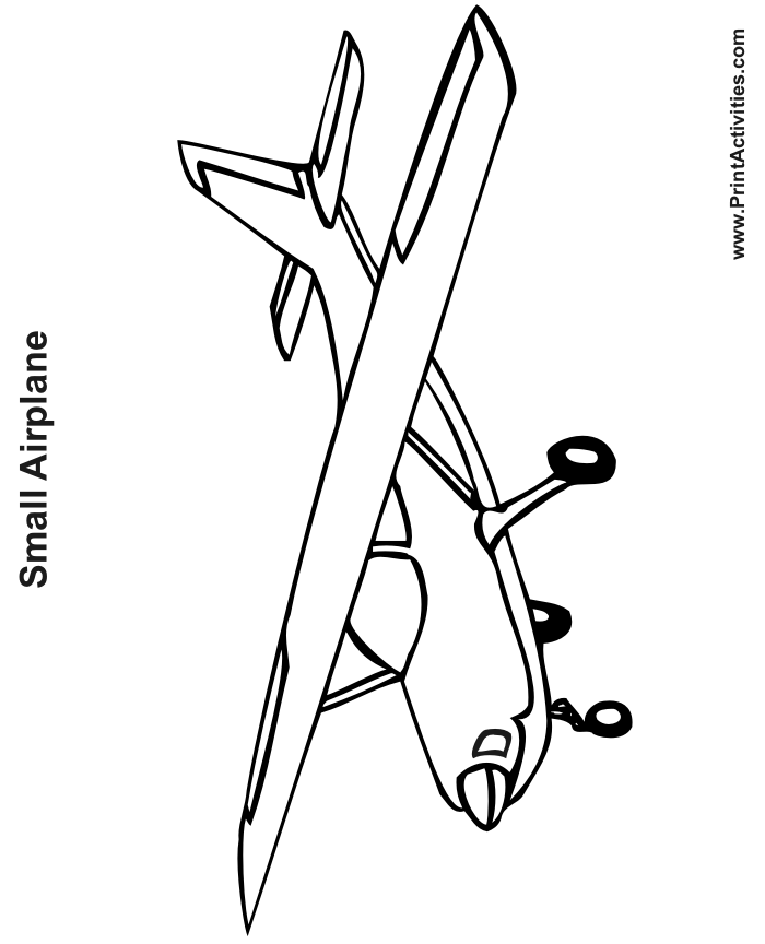 Airplane coloring page small plane