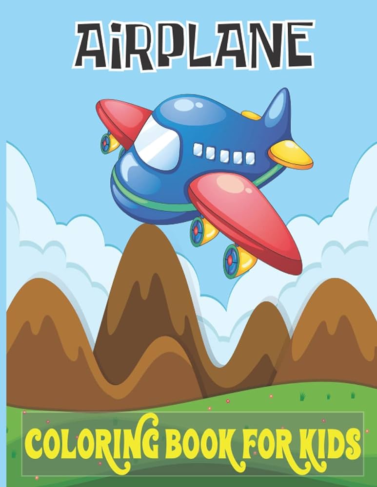 Airplane coloring book for kids a coloring pages airplane for kids ages