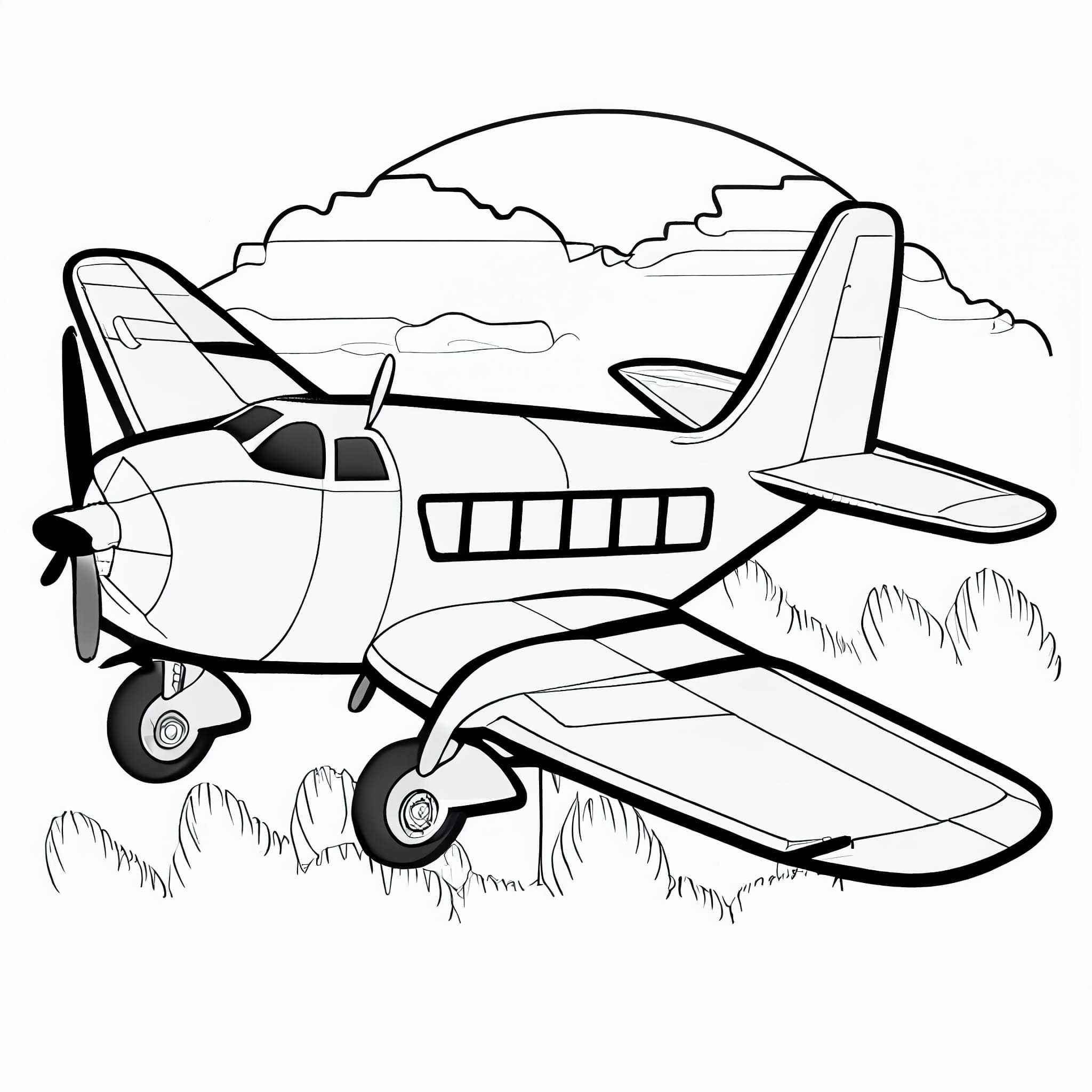 Airplane coloring pages free printable images
