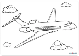 Free printable airplane coloring pages for kids