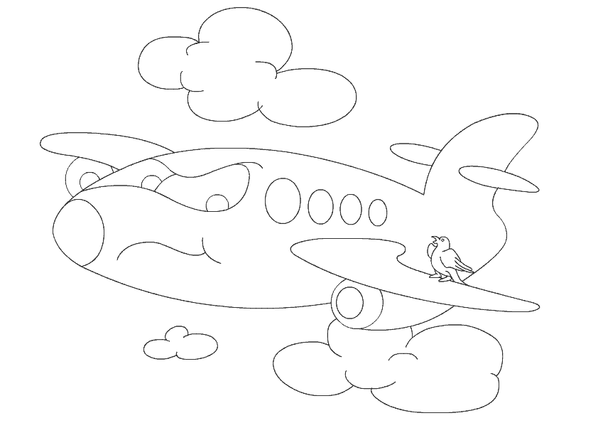 Color an airplane kids coloring pages