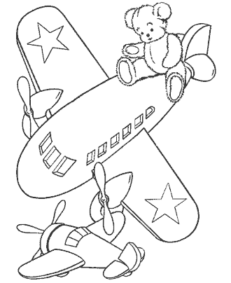 Airplane coloring pages