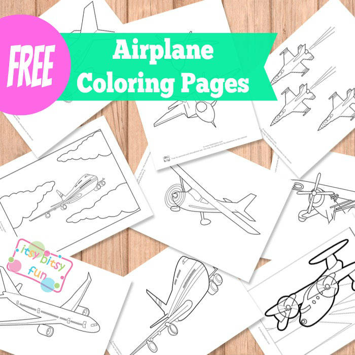 Airplane coloring pages