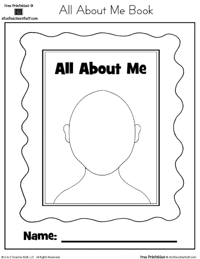 All about me printable book a to z teacher stuff printable pages and worksheets