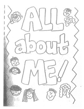 All about me coloring booklet by laci davis tpt