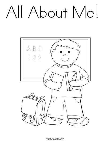 All about me coloring page