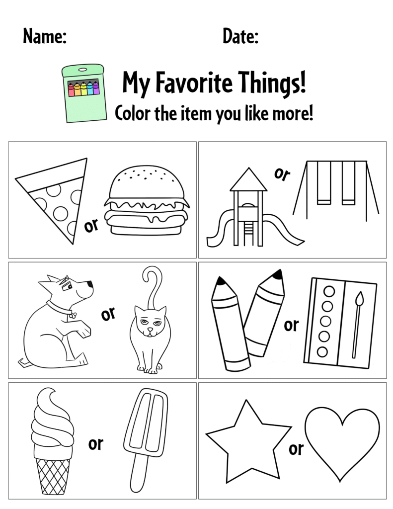 All about me free printable preschool activities â the hollydog blog