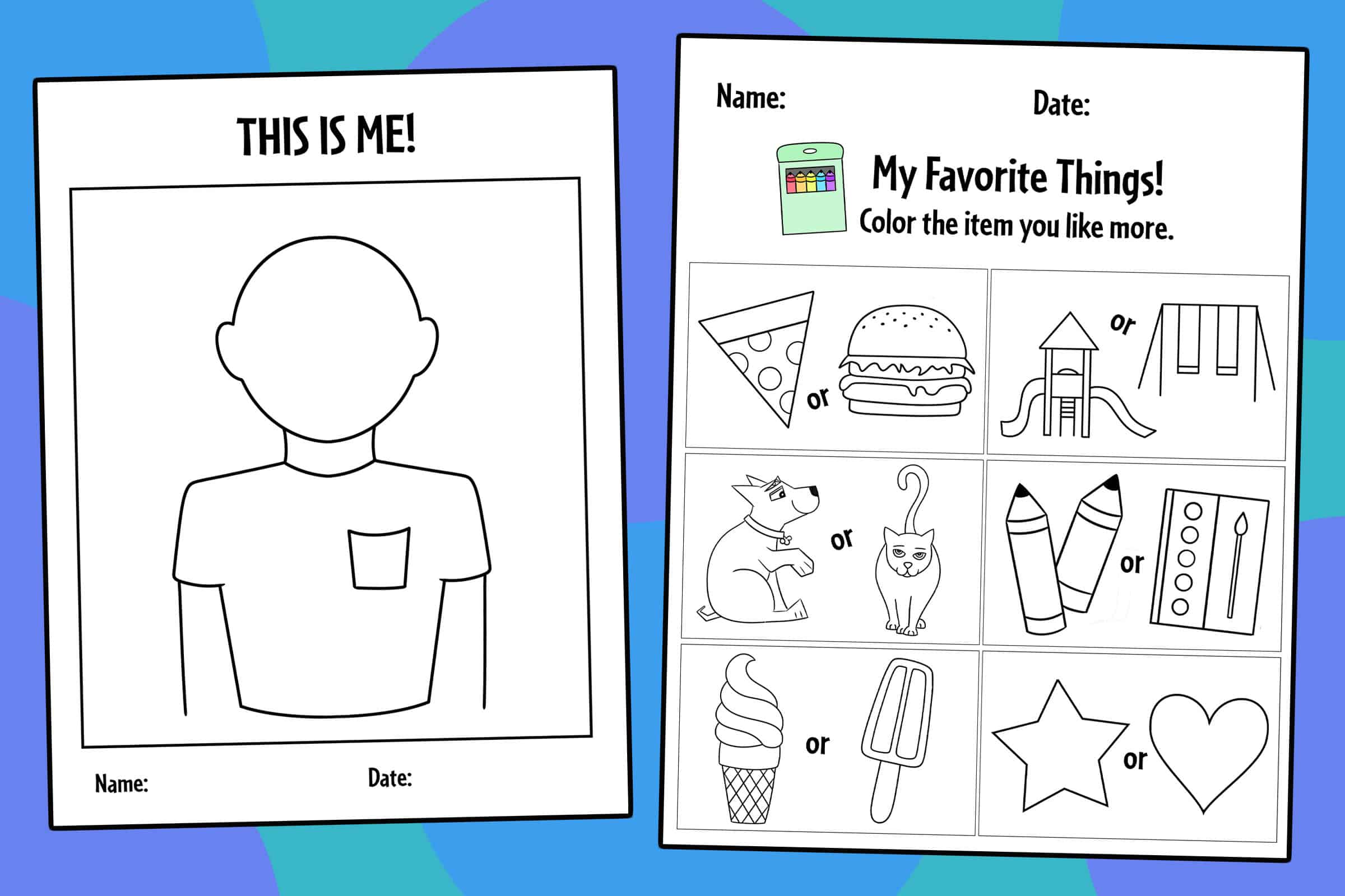 All about me free printable preschool activities â the hollydog blog