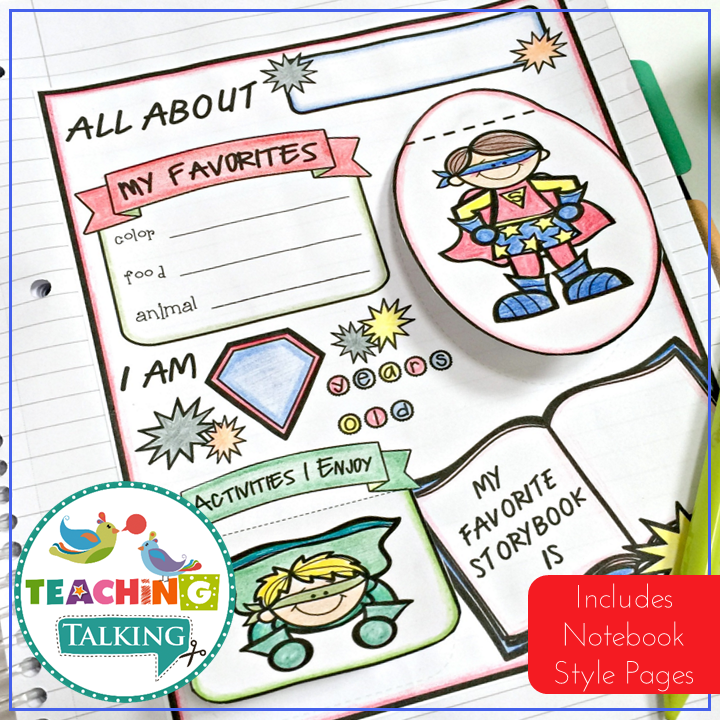 Superhero all about me worksheets and coloring pages