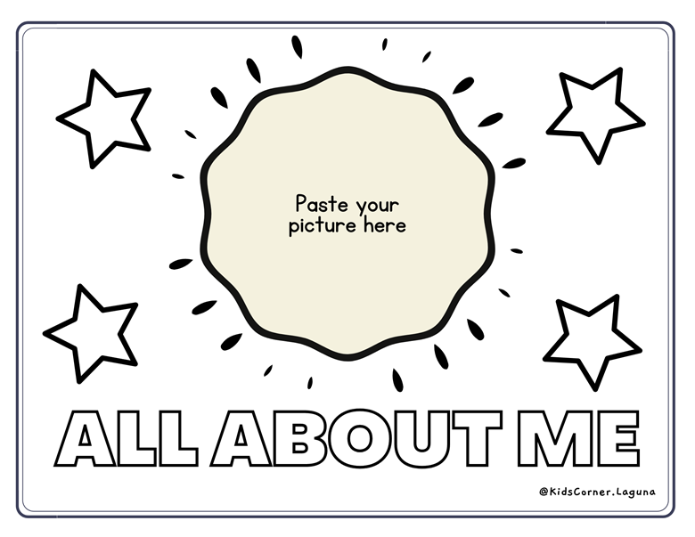 All about me activity worksheets