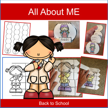 Preschool morning work all about me coloring pages by rebekah sayler