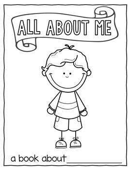 Colorable about me book covers all about me preschool theme all about me preschool all about me book