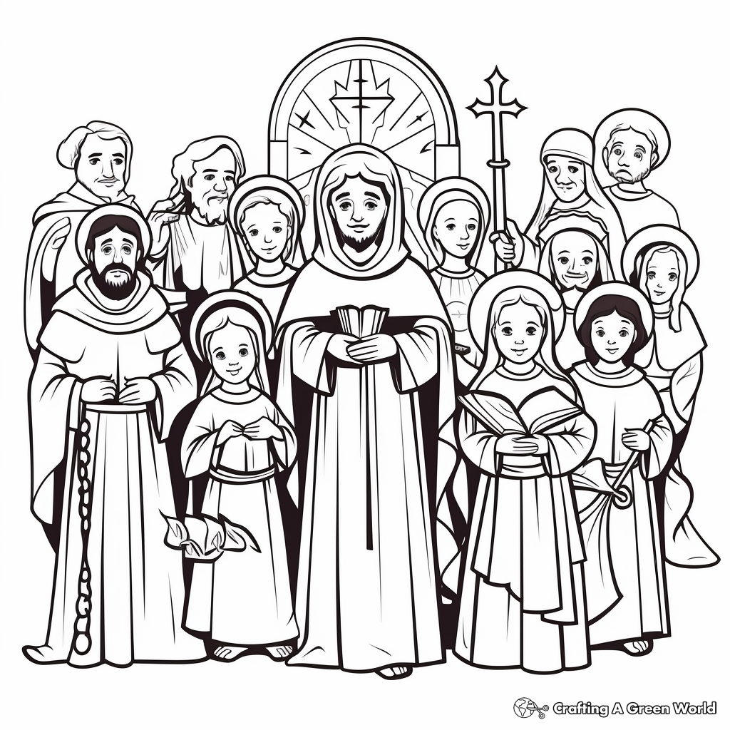 All saints day coloring pages