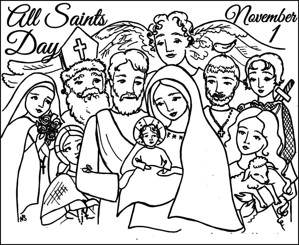 All saints day coloring page