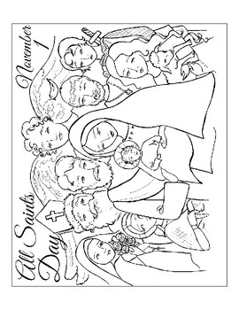 All saints day coloring bundle pages all saints day activities