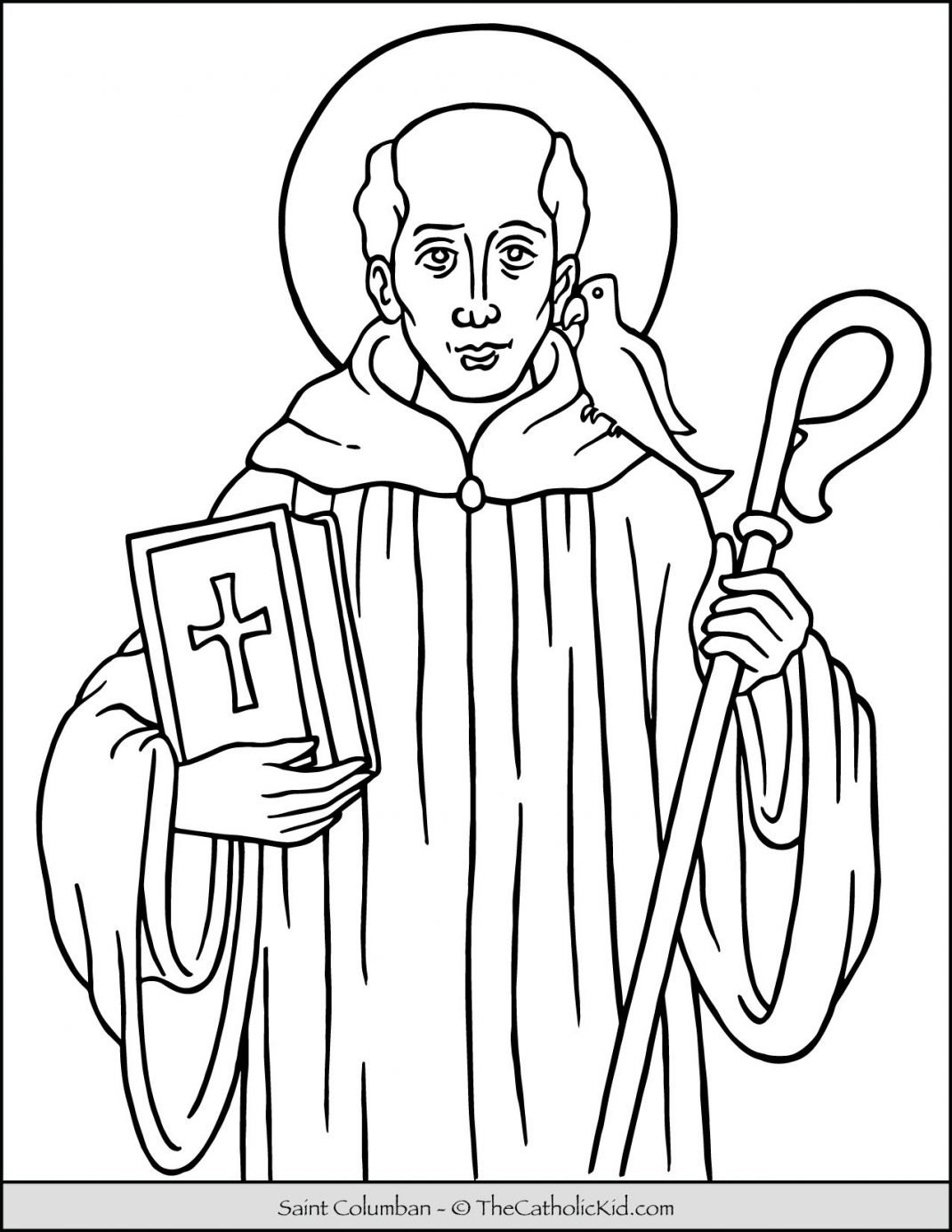 Saint coloring pages