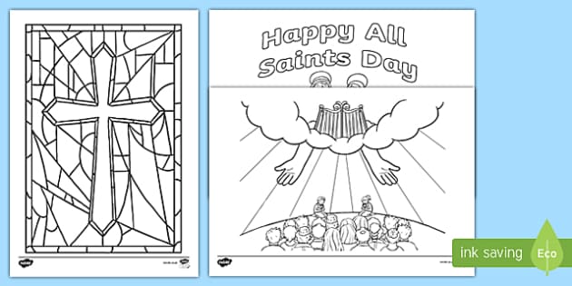 All saints day coloring pages teacher