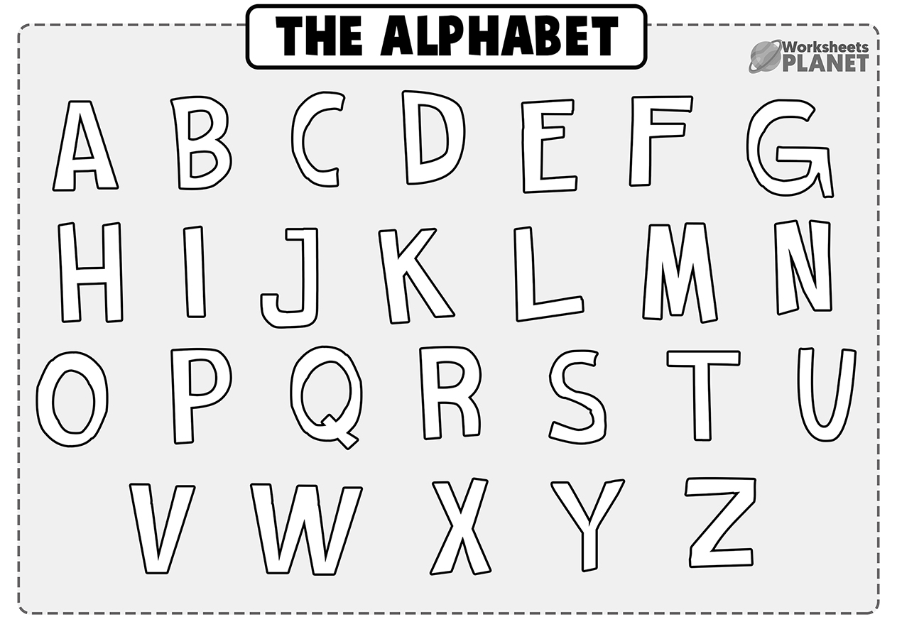 Alphabet coloring pages for kids