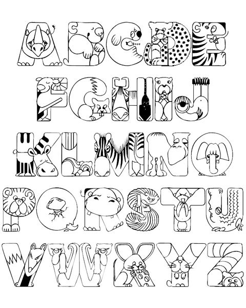 Free printable alphabet coloring pages for kids