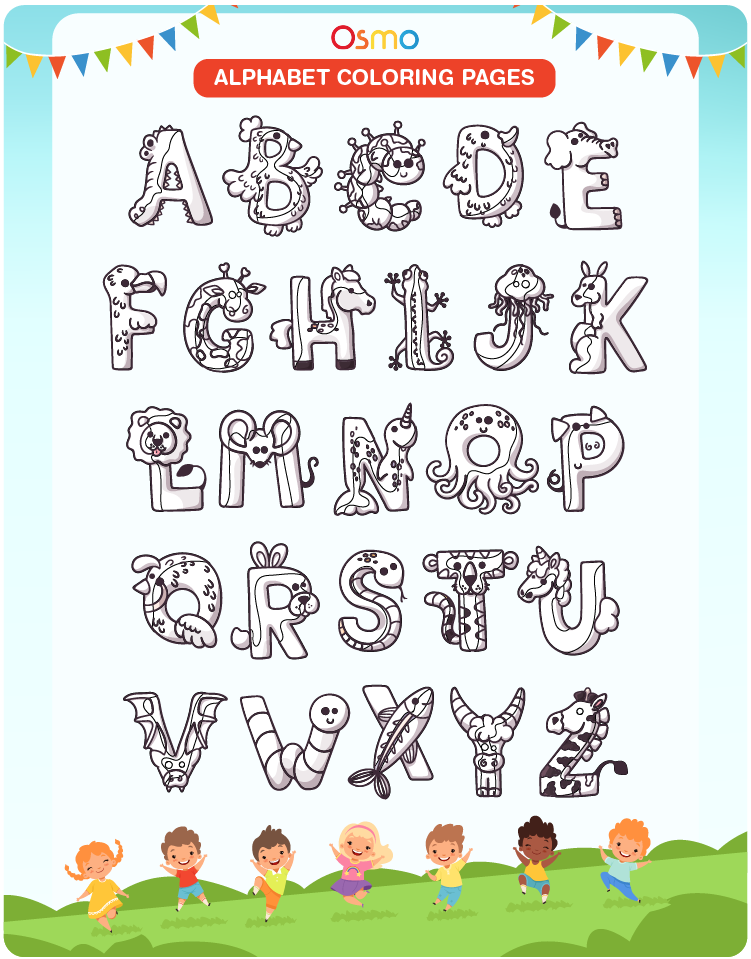 Alphabet coloring pages