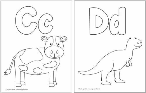 Free printable alphabet coloring pages