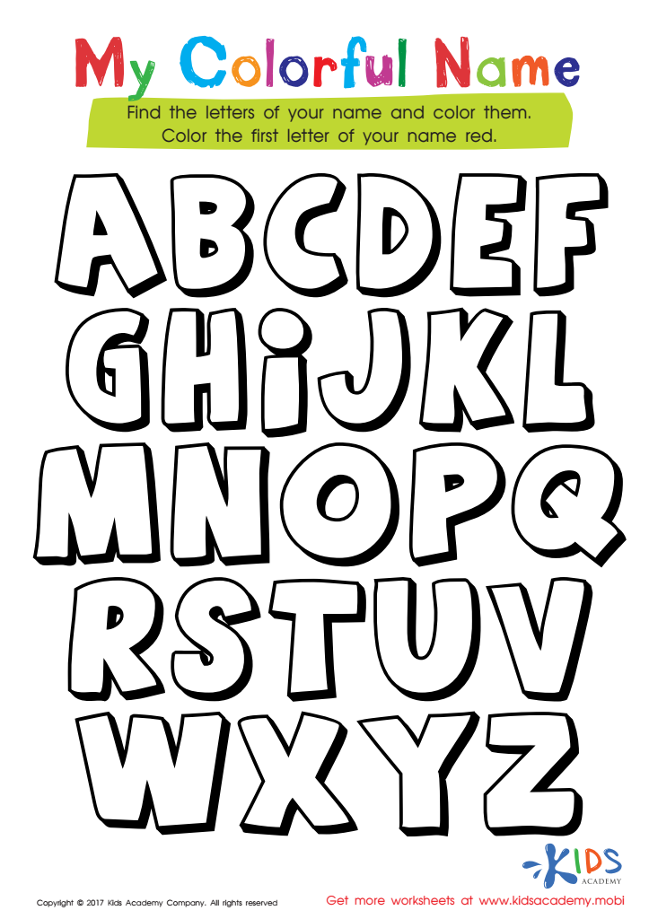 Preschool alphabet coloring pages for kids