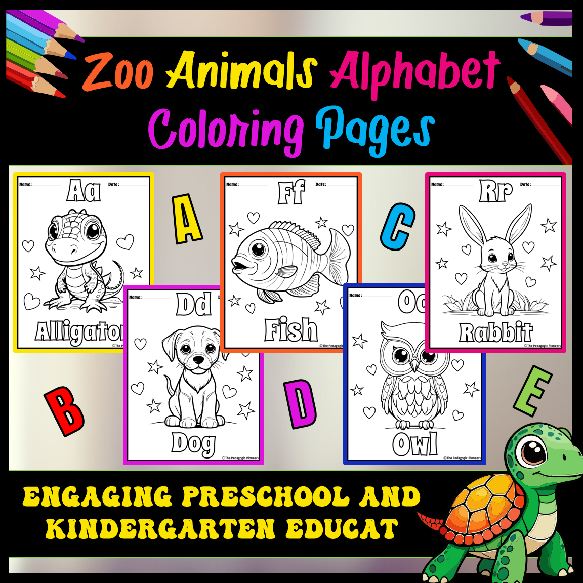 Zoo animals alphabet coloring pages engaging preschool and kindergarten educat made by teachers