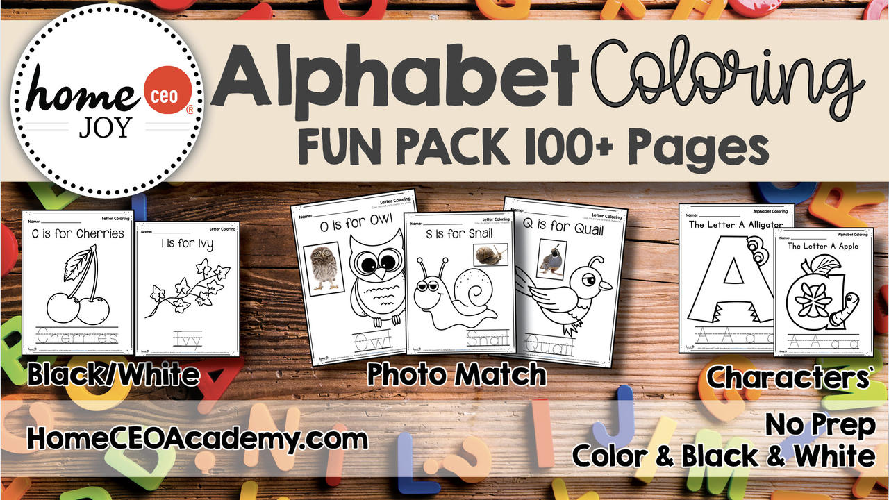 Alphabet coloring pages