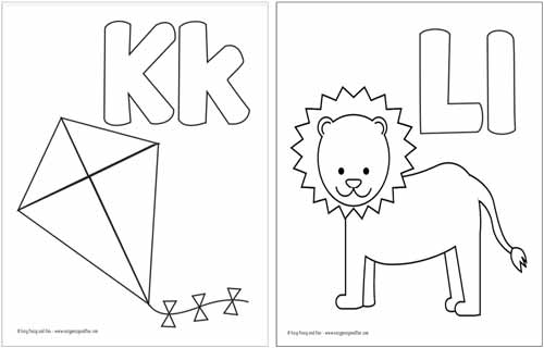 Free printable alphabet coloring pages