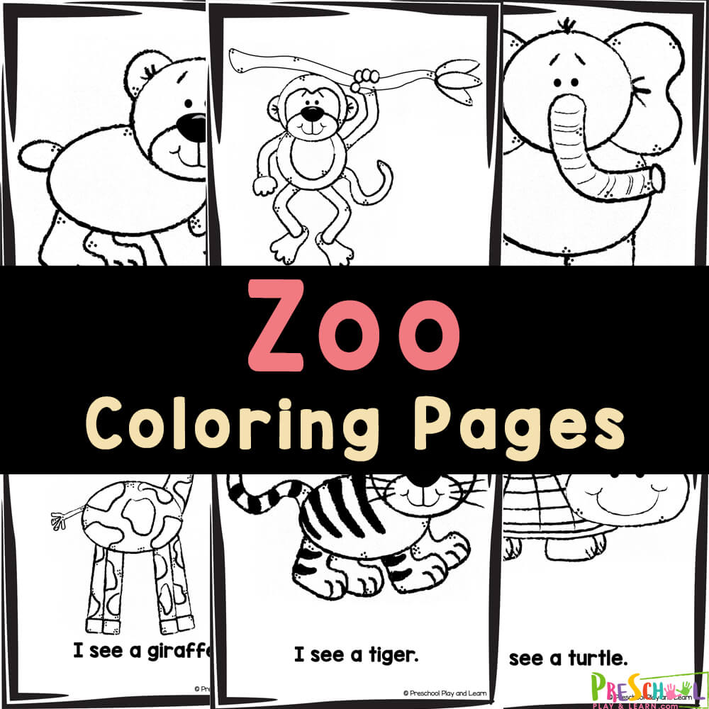 Free printable zoo animal coloring pages