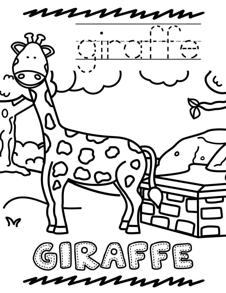 Free printable zoo animal coloring book for kids