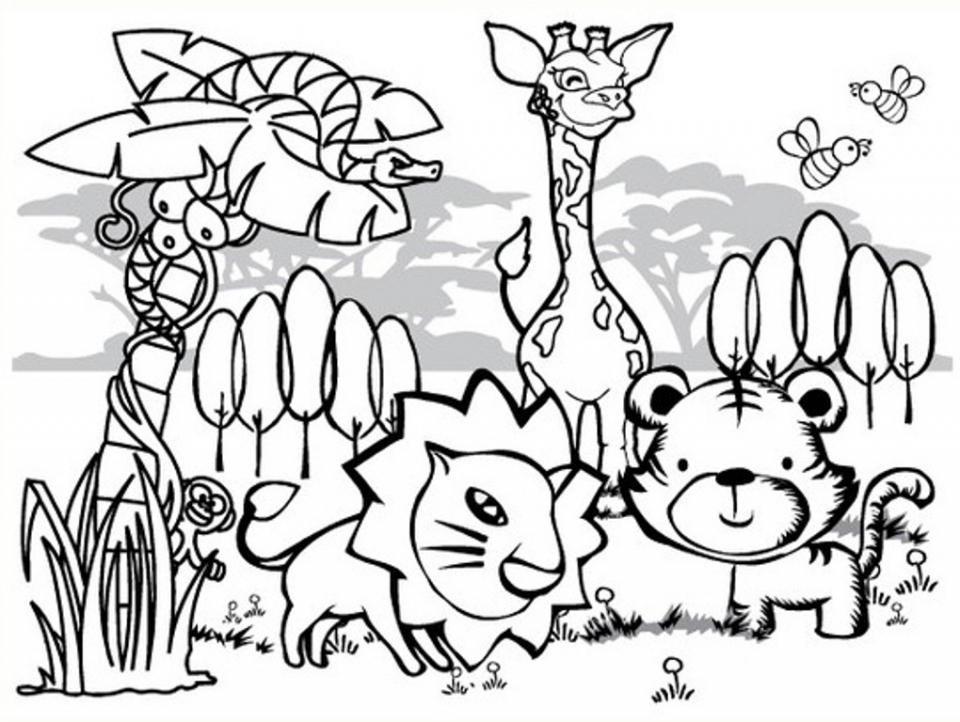 Free printable animals coloring pages