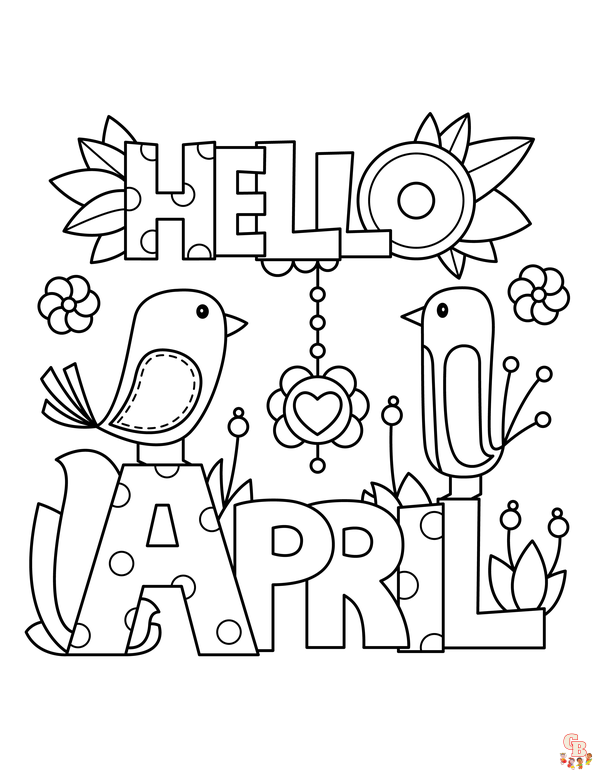 Wele spring with delightful april coloring pages