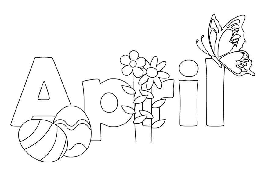 April coloring pages