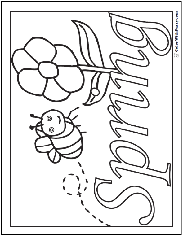 Spring flowers coloring page â spring digital downloads