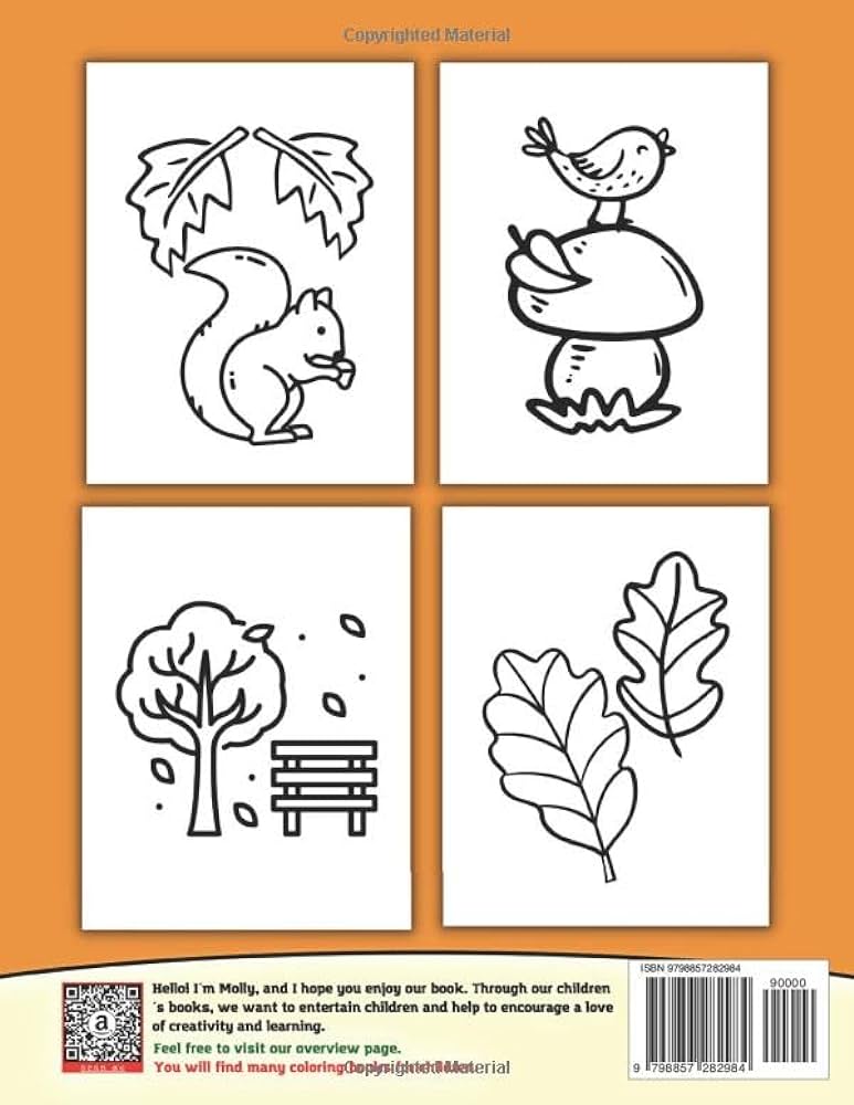 My first autumn coloring book for toddlers easy and fun fall