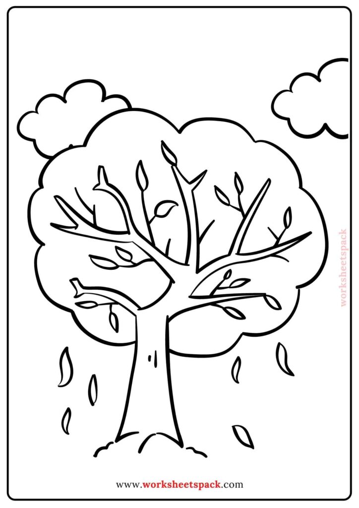 Free autumn and fall coloring pages for kids