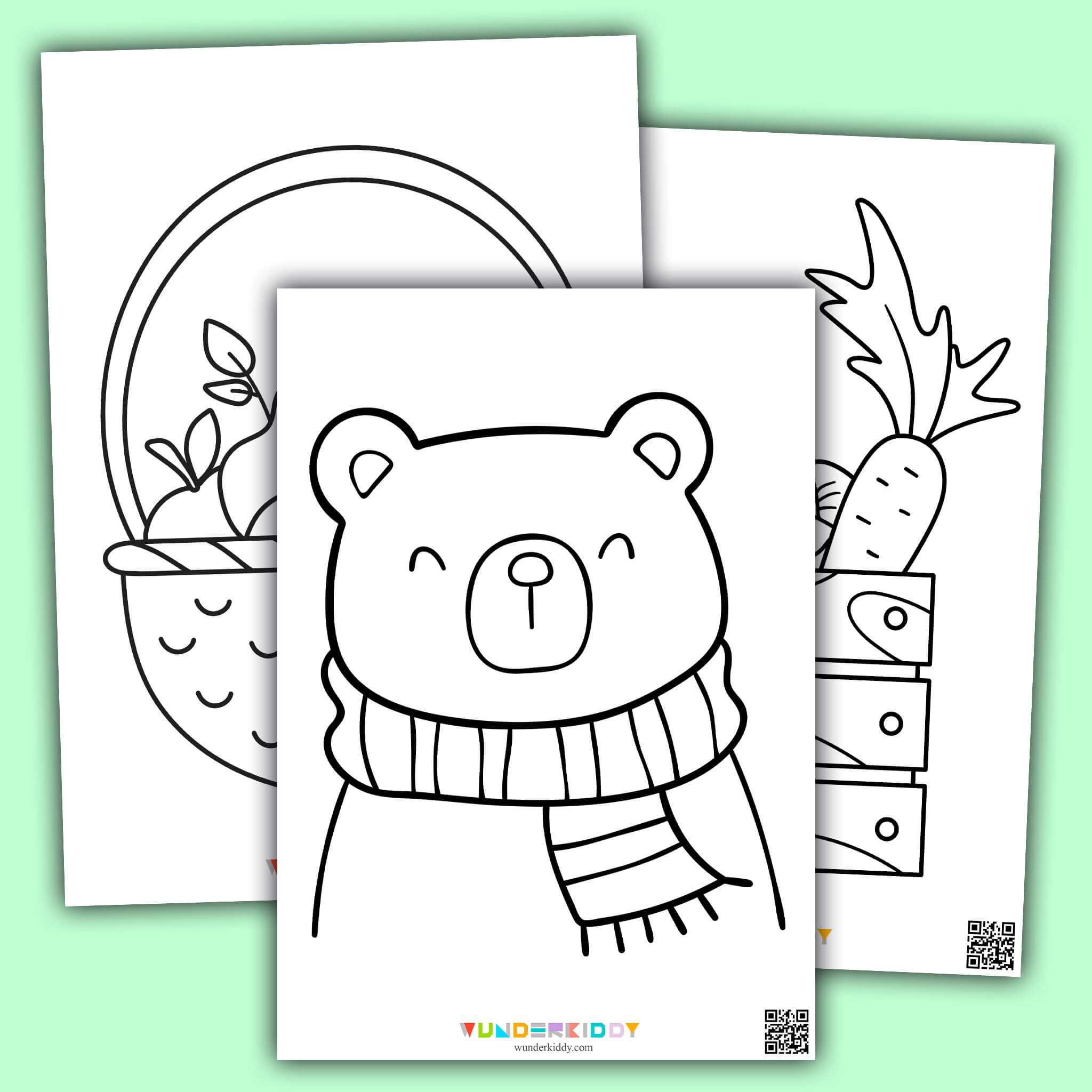 Free printable fall coloring pages and template pdf for kids