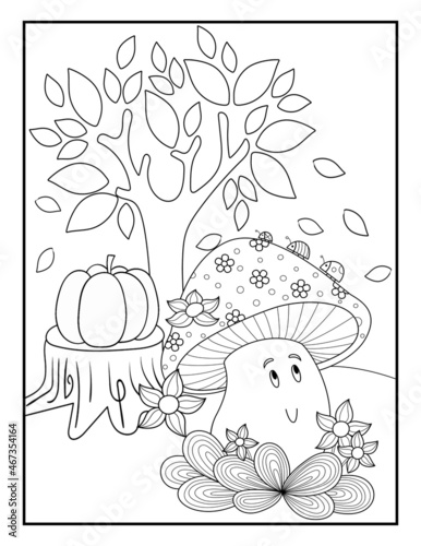 Thanksgiving coloring pages for kids fall coloring pages for kids autumn coloring pages for kids illustration