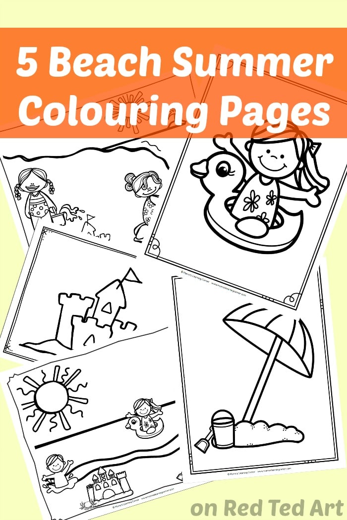 Free beach coloring pages for preschool