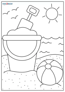 Free printable beach coloring pages for kids