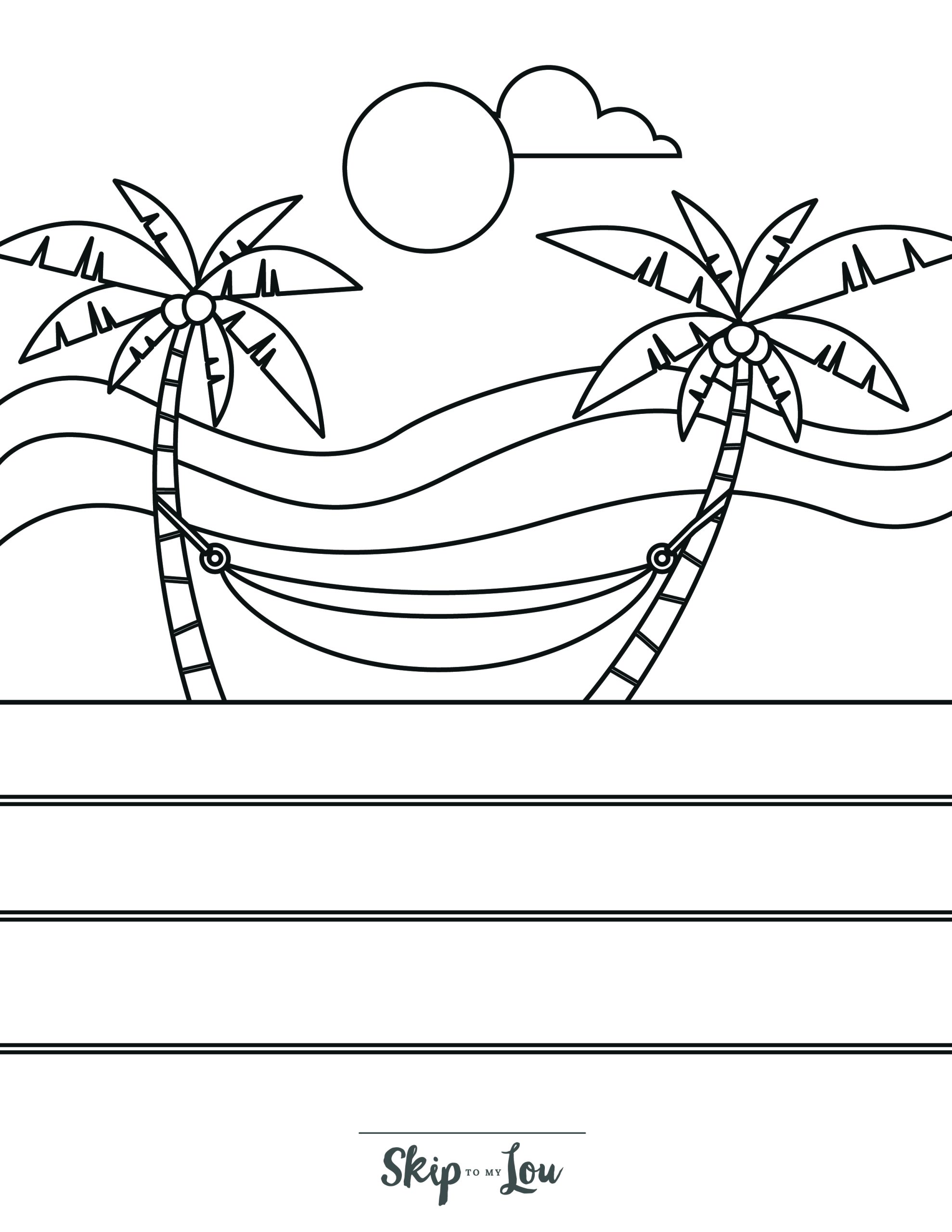 Fun printable beach coloring pages with free download skip to my lou