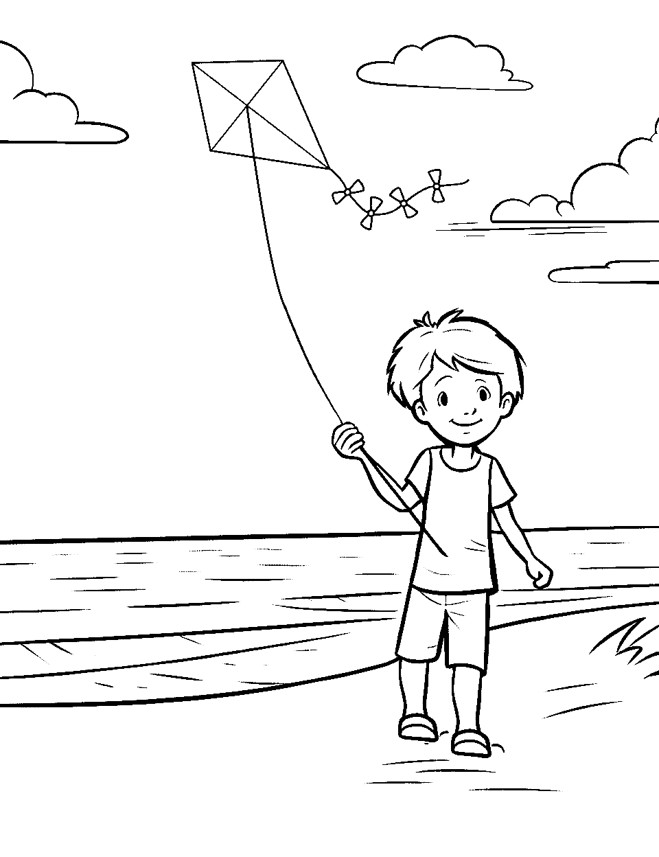 Beach coloring pages free printable sheets