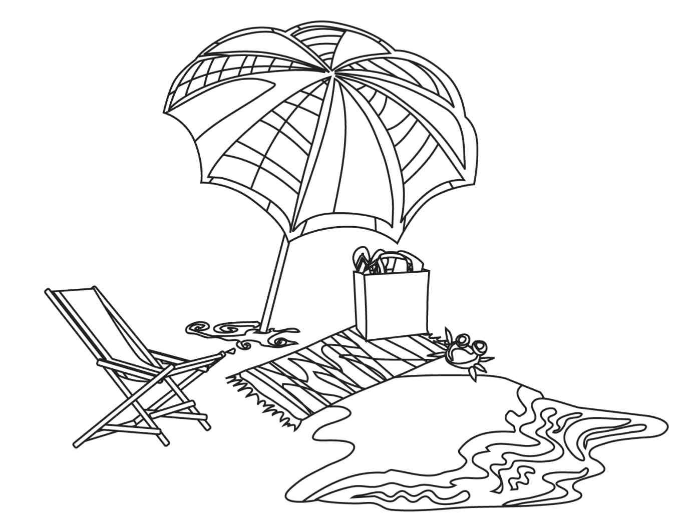 Beach coloring pages