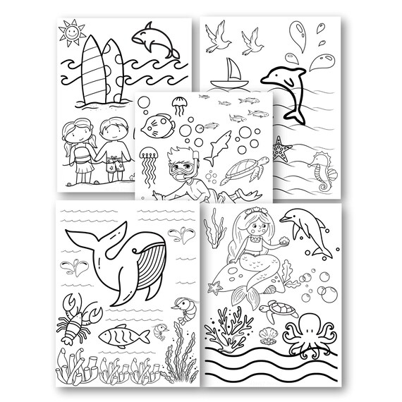 Summer coloring book for kids ocean coloring pages beach coloring pages for kids preschool k st grade nd rd th grade up